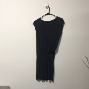 All saints draped jersey dress gray